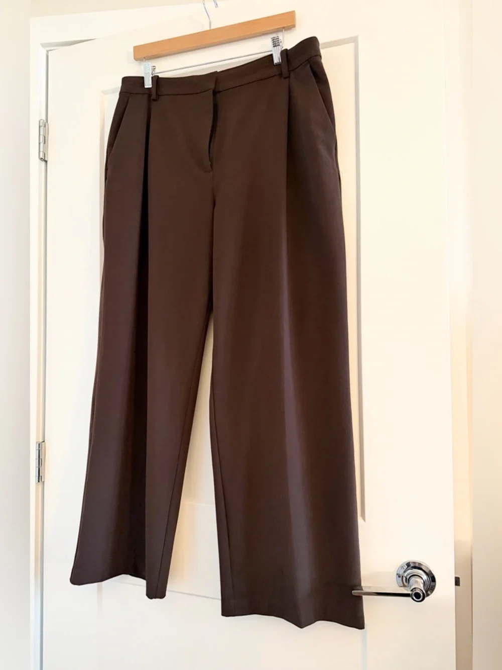 H&M Brown Wide-Leg Women's Trousers - Picture 3 of 3
